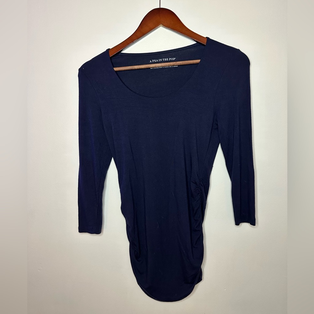 A Pea in the Pod Dark Blue Long Sleeve Shirt